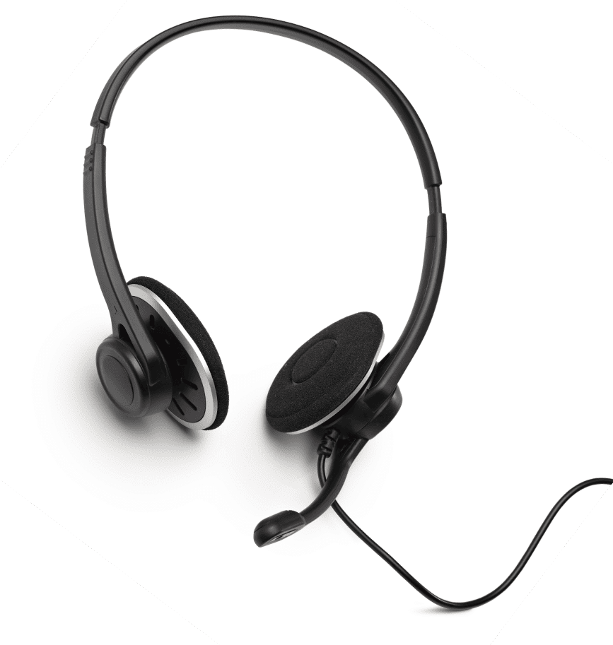 Kopfhörer vom Servicemiatarbeiter